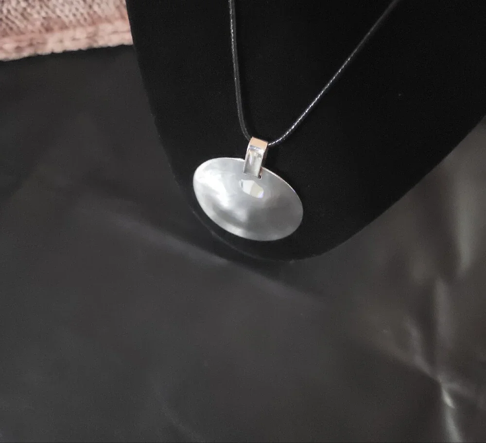 Robert Lee Morris Silver Oval Mirror Pendant